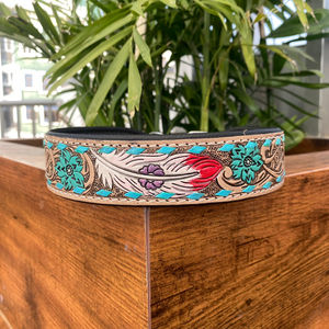 Collier de chien en cuir personnalisé usiné à la main collier de chien de luxe en cuir véritable collier rembourré pour petits chiens de taille moyenne - Product Image 2