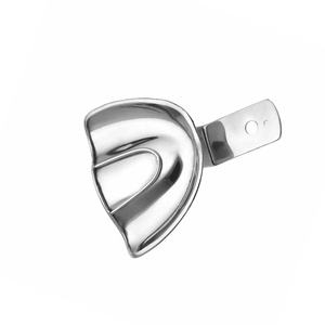 Plateaux d'empreinte dentaire manuels en acier inoxydable de qualité médicale pour dents supérieures et inférieures, certifiés CE ISO, instruments chirurgicaux - Product Image 2