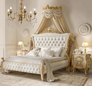 Juego de Muebles de Dormitorio de Lujo de Alta Calidad, Tamaño King, de Madera de Caoba, con Diseño Europeo Antiguo, con Almacenamiento, para Apartamentos, Hoteles y Villas - Product Image 2