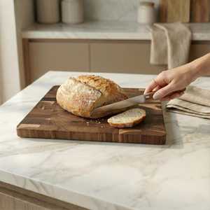 Planche à découper ronde double face professionnelle de qualité supérieure, écologique, antidérapante, pour la cuisine - Vente en gros - Product Image 4