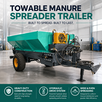Épandeur de fumier durable à entraînement par tracteur pour l'épandage de fumier sur les terres agricoles et l'élevage