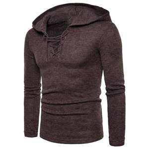 Nuevas Sudaderas con Capucha Personalizables para Hombre, Otoño/Invierno, Bordadas y Digitales, Estilo Urbano, Manga Larga, Holgadas, de Color Sólido, con Forro Polar - Product Image 5