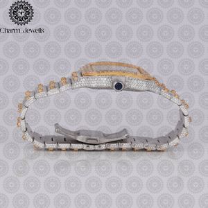 Reloj Mecánico de Lujo para Hombre Charm Jewells, Caja de Acero Inoxidable de 40 mm, Esfera de Cristal de Zafiro, Bisel con Diamantes, Fecha Automática, Resistente al Agua 10 Bar - Product Image 4