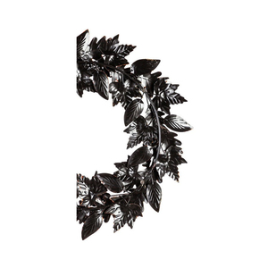 Metallic <b>Autumn</b> <b>Wreath</b> Detailed With Layered Copper Oak Leaves, Shimmering Gold Foliage, Silver Accents And Berry Clusters - Product Image 5