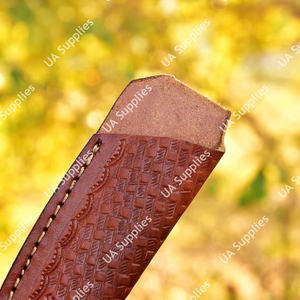 Étui à couteau en cuir premium cousu main, sur mesure, en cuir de vachette épais, léger, pour lame fixe, tactique extérieur - Product Image 5