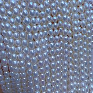 Collier minimaliste Aurora en perles d'eau douce naturelles de 5-6 mm, blanc frais, brillant, chic, chaîne de riz, Zhuji, sans noyau, pour lesbiennes - Product Image 1