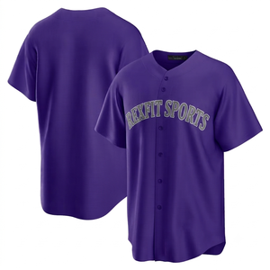 Maillot de baseball Rexfit Sports à manches courtes, boutonné devant, unisexe, adulte, respirant, en polyester, marque tendance, maillot de sport d'été pour homme - Product Image 6