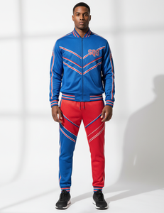 Conjunto Deportivo de Malla para Hombre Premium SQS - Azul y Rojo, Uniforme de Alto Rendimiento Sublimado - Product Image 1
