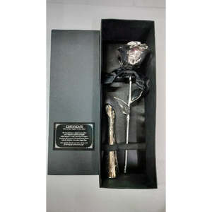Rosas reales chapadas en oro y plata de 24k hechas a mano, juego de regalo de flores eternas, elegante caja de ventana de calidad, regalo romántico. - Product Image 2