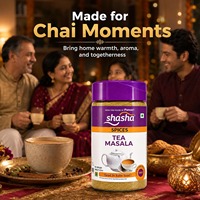 Poudre de thé Masala séché Shasha, mélange d'épices premium pour Chai avec cardamome, cannelle, clou de girofle et gingembre
