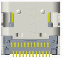 Connecteur femelle USB 2.0/3.0/3.1/3.2 Type-C SMT 24 broches LITE, conforme RoHS, 100V AC 3A, boîtier LCP, température de fonctionnement