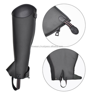 MH High Quality Leather Horse Riding <b>Half</b> <b>Chaps</b> Equestrian Riding Gaiters Custom OEM Supplier - Product Image 3
