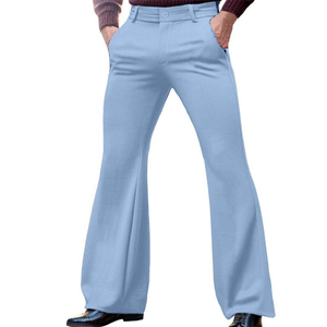Modern Minimalist Plain Plaid Wide Trousers Men Front Pleat Detail Side Pockets Belt Loops Loose Fit Bottom - Product Image 1