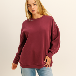 Estilo coreano Regular Fit Cómodo Invierno Ecológico Algodón Sudaderas para todos los días Cuello de tortuga Color sólido 380 GSM Bulk Plain - Product Image 5