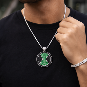 Collar con Colgante Personalizado de Ben 10 Omnitrix Estilo Hip Hop, con Micro Pavé de Moissanita, Plata 925, Joyería Hip Hop para Hombre - Product Image 6