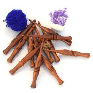 Wooden Crochet Hooks <b>Set</b> of 7 for Knitting Crocheting Sizes Engraved Rosewood Wooden Handicrafts Great Gift Item by AYAANS - Product Image 1
