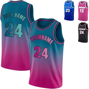 Camiseta de Baloncesto Personalizada con Degradado, Unisex, Malla Transpirable, Impresión Sublimada, para Adultos, Todas las Temporadas - Product Image 2