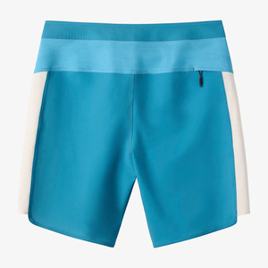 Shorts de bain recyclés pour hommes, bleu clair, imprimé éléphant, séchage rapide, avec cordon de serrage élastique à la taille et poches - Product Image 3
