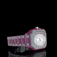 Montre de luxe de qualité supérieure en argent avec diamants Moissanite, mouvement mécanique ETA, idéale pour les cadeaux d'entreprise et personnels