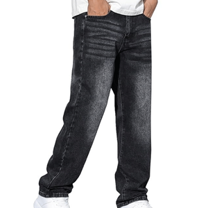 Nouveau Jean en Denim Tissé Bleu pour Homme, Coupe Crayon, Taille Mi-Haute, Délavé Clair, Design Personnalisé, Style Décontracté pour Fêtes d'Été - Product Image 3