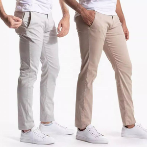 Pantalones Deportivos Casuales para Hombre, Primavera-Otoño, Color Sólido, Holgados, Elásticos, Rectos, de Lona, Personalizables, Transpirables, con Cierre de Cremallera - Product Image 6