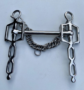 Bocados para Carruaje de Caballos Liverpool Butterfly Bits, Bocados de Conducción de 2 Anillos Curvos con Nervaduras, Bocados de Conducción Euro Cavall de Acero Inoxidable - Product Image 3