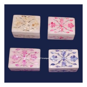 Caja de incrustaciones de mármol de producto superior de diseño de la mejor calidad con uso de Material de nácar para almacenamiento de joyas artículo de embalaje de regalo - Product Image 3