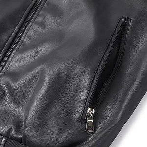 RTS Customized <b>Mens</b> Clothing Natural <b>Sheepskin</b> Winter Leather <b>Jackets</b> With Hooded Motorbike Leather <b>Jackets</b> For <b>Men</b> CP-MLJ-06 - Product Image 5