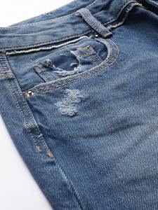 Wholesale Low Price Custom Logo Best Quality High <b>Waist</b> Ripped Wide Leg <b>Jeans</b> Women Vintage Distressed Denim Pants - Product Image 4