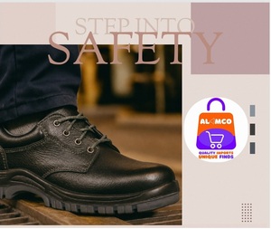 High Quality Premium Black Leather Steel Toe Safety <b>Shoes</b> Anti Slip Industrial <b>Work</b> <b>Shoe</b> Construction Factory Available For Sale - Product Image 5