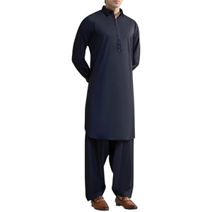 <b>Men's</b> Solid Color Salwar Kameez 100% High Quality OEM ODM Wholesale Price New Style <b>Kurta</b> Pajama Indian & Pakistan Clothing <b>Men</b> - Product Image 1
