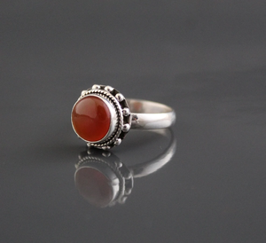 Carnelian Gemstone Midi <b>Ring</b> <b>925</b> <b>Silver</b> Handmade Statement <b>Ring</b> Boho Jewelry - Product Image 4