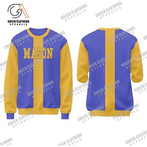 Sweat-shirt maçonnique zippé 280 GSM, molleton unisexe de haute qualité, logo OEM personnalisé, veste de sport unie à capuche pour homme - Product Image 3