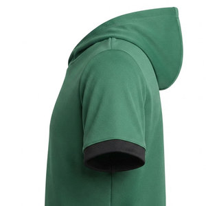 Sweat à capuche uni pour homme de haute qualité, à manches courtes, avec cordon de serrage, anti-rétrécissement, tissu léger et doux pour la peau, sweat à capuche pas cher - Product Image 5