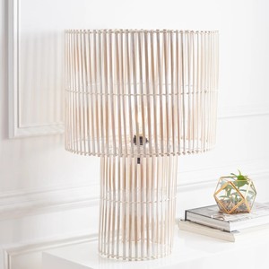<b>Bamboo</b> <b>table</b> lamp handmade natural desk lamps night light lampshade coastal vibe home decor - Product Image 4