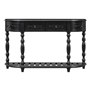 Consolle Moderna Curva con 4 Cassetti e 1 Ripiano per Ingresso, Soggiorno o Corridoio - Product Image 3