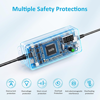 Fuente de Alimentación Universal de 72W, 3V-24V Ajustable, Adaptador de CA de 3A Máx., Adaptador de Corriente Variable de 3V 5V 9V 12V 18V 20V 24V con 13 Puntas