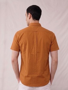 Camisas de Vestir de Manga Corta para Hombre, Transpirables, Casuales, 100% Algodón, Color Sólido, Marca Enovate - Product Image 2