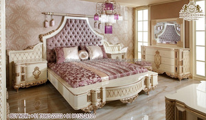 Meubles de chambre à coucher de styliste européen sculpté à la main - Product Image 5