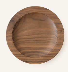 Handcrafted <b>Black</b> Walnut Wood Charger <b>Plate</b> Eco-Friendly Natural Wood Hot Pad for Luxury Hotel Tableware and Home Kitchen Decor - Product Image 1