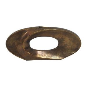 Jarrón de Estilo Wabi-Sabi, Escultura Abstracta Metálica de Bronce, Jarrón Tipo Donut, Estética Minimalista, Arreglo Floral, Adornos Artesanales para el Hogar - Product Image 1