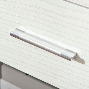 Comodino Moderno Bianco Effetto Legno con Cassetto e Ripiano Portaoggetti per Soggiorno e Camera da Letto - Product Image 6