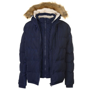 Men's <b>Fur</b> <b>Hood</b> Puffer <b>Jacket</b> Warm Quilted Winter Coat Thick Insulated Windproof Casual Outdoor <b>Jacket</b> Full Zip OEM Manufacturer - Product Image 2