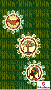 Tissu africain imprimé sur mesure, design nigérian, tissu de luxe pour robes de mariée, vêtements de fête et ameublement. - Product Image 3