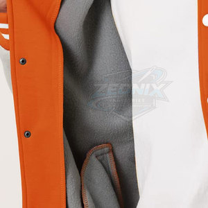 Long Sleeves Stand Collar Front Logo High Quality Winter Men's Letterman <b>Jacket</b> <b>Fleece</b> <b>Lining</b> Quick Dry Breathable Custom Design - Product Image 5