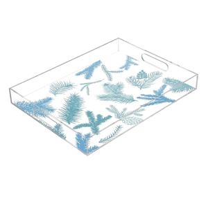 Glossy Finished Printed Acrylic Serving Storage <b>Tray</b> For Coffee Snacks <b>Breakfast</b> Vanity Organizer Serving Platter For Home Hotel - Product Image 2