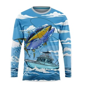 Custom Knitted Sporty Short Sleeve Fishing <b>T</b>-<b>Shirt</b> UV Protection Breathable Polyester Fishing Wear for Men and Women - Product Image 6