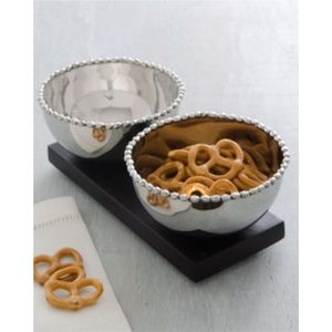 Stainless Steel Hammered Nut Bowl Set Decorative Trio Dish with Oval Tray Metal Snack Server for <b>Wedding</b> Party Home Decoration - Product Image 3