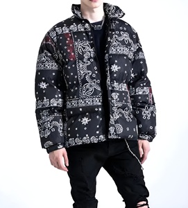 Chaqueta Acolchada Reversible con Estampado de Leopardo para Hombre, Cuello Alto, Cierre de Cremallera, Ropa de Calle de Invierno, Relleno Grueso de Poliéster - Product Image 5