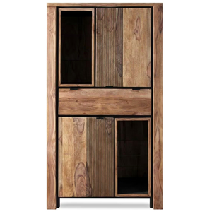 Modern Eco-friendly Luxury Modern Wooden <b>Wardrobe</b> Cabinet Solid Wood Doors Freestanding Bedroom Furniture School Hospital Dining - Product Image 4